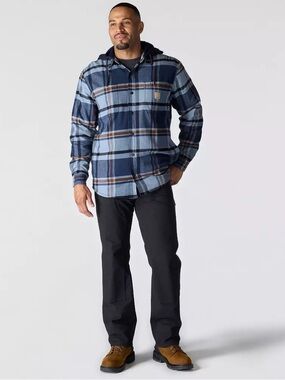 Carhartt Men’s Hooded Flannel Shirt Jacket